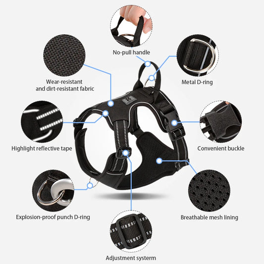 No-Pull Dog Harness — Reflective & Adjustable