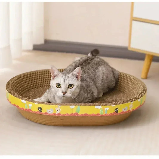 Cat Cardboard Scratcher — Corrugated Lounge Pad