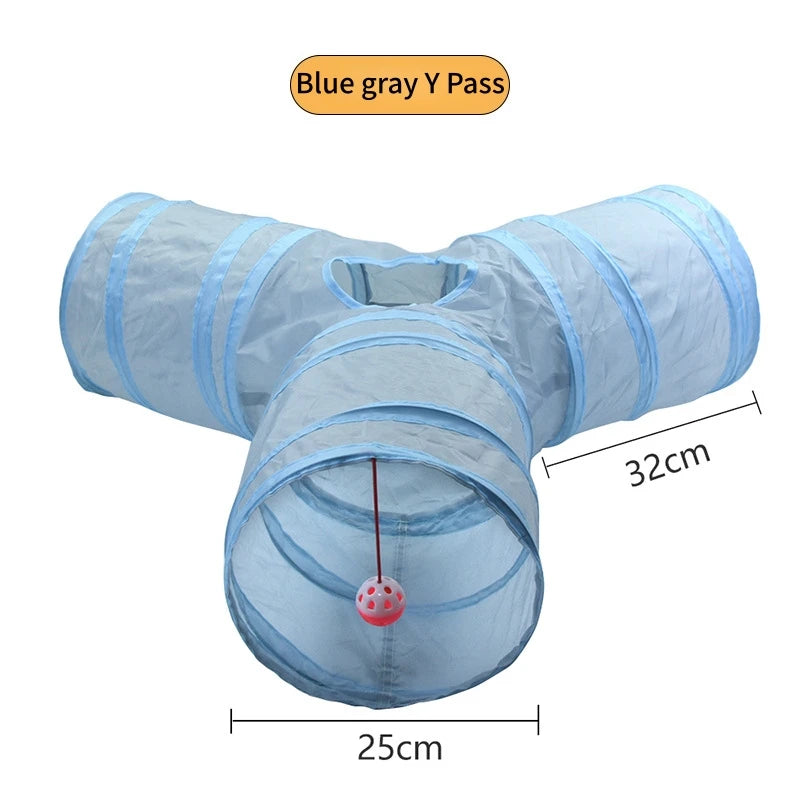 Cat Tunnel Toy — Foldable Crinkle Play Tube