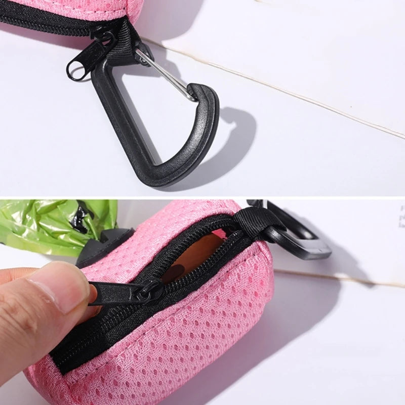 Dog Poop Bag Dispenser — Clip-On Leash Attachment