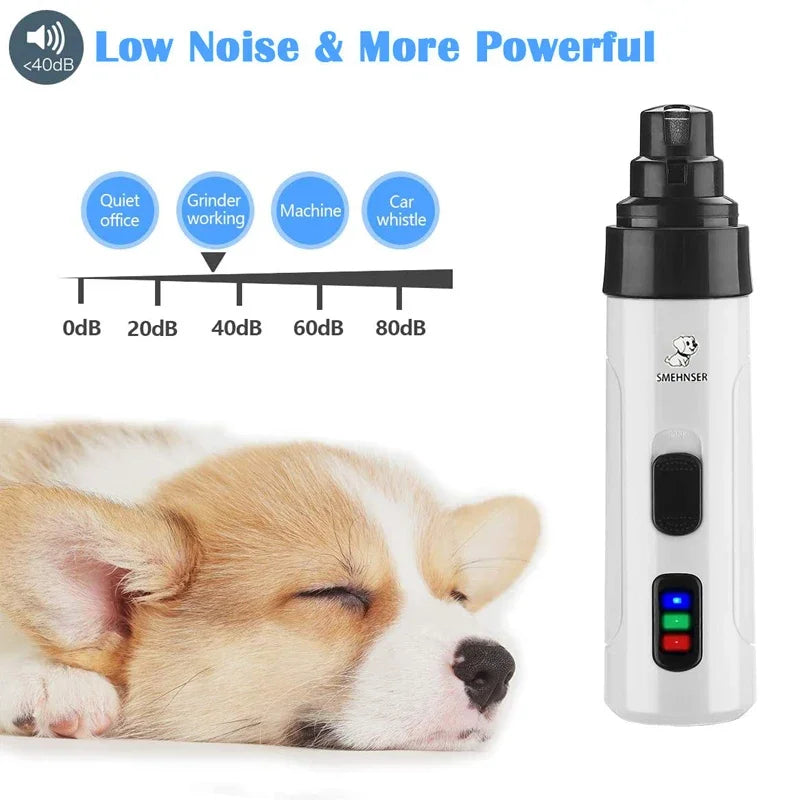 Dog Nail Grinder — Quiet USB Rechargeable