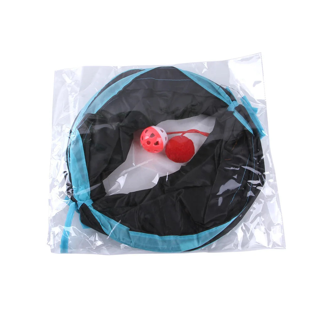 Cat Tunnel Toy — Foldable Crinkle Play Tube