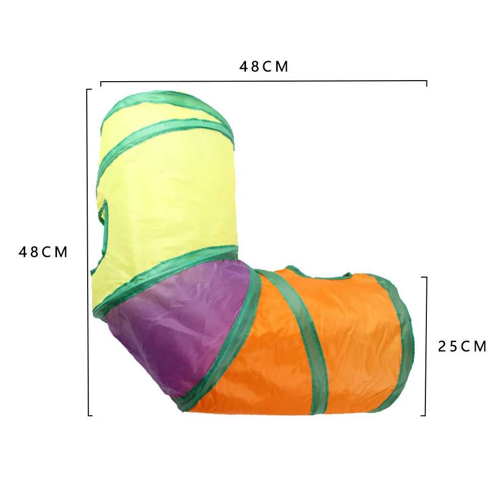 Cat Tunnel Toy — Foldable Crinkle Play Tube
