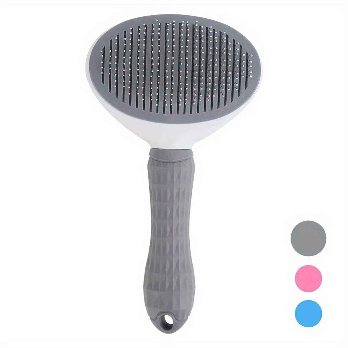 Self-Cleaning Slicker Brush — One-Click Hair Release