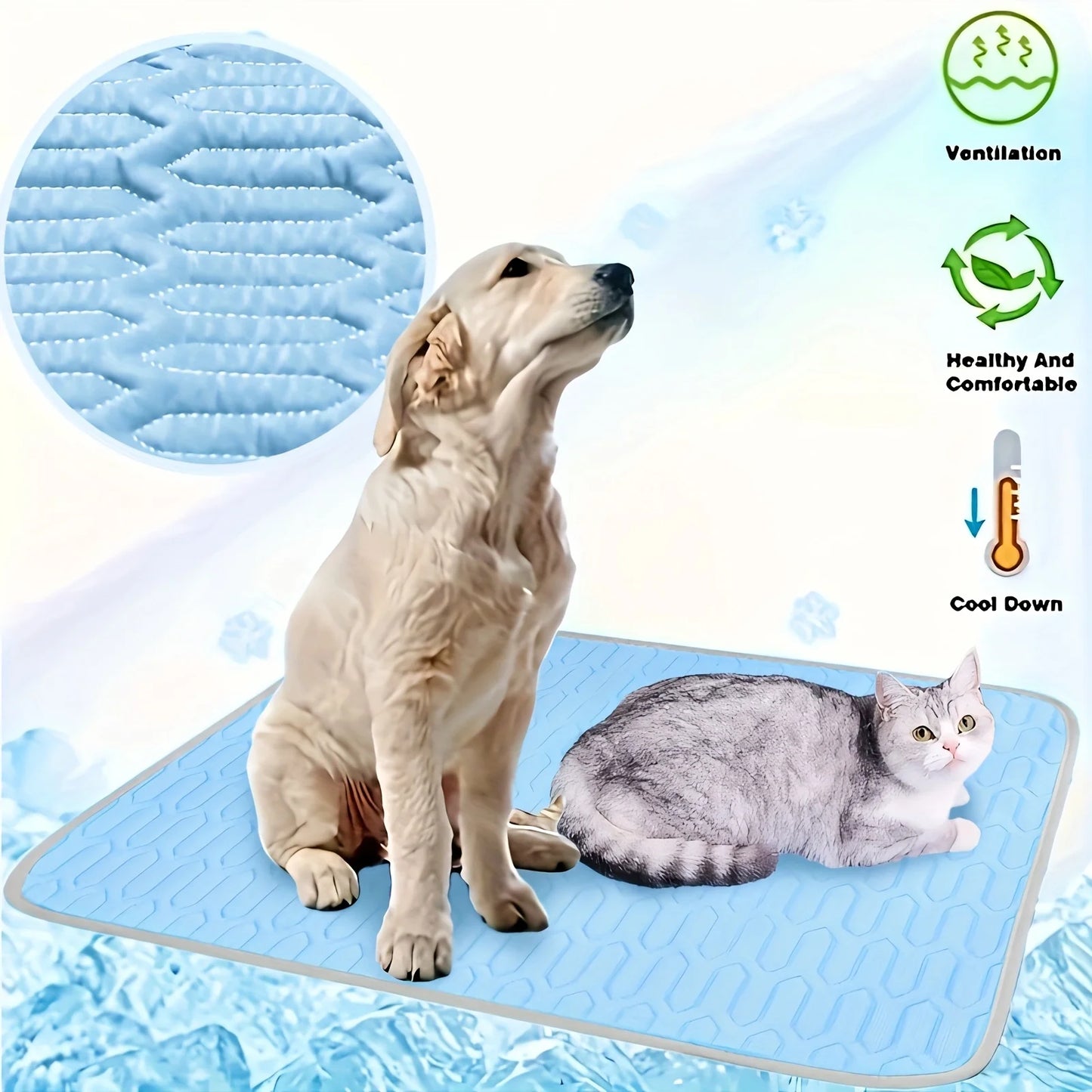 Dog Cooling Mat — Self-Cooling Gel Pad
