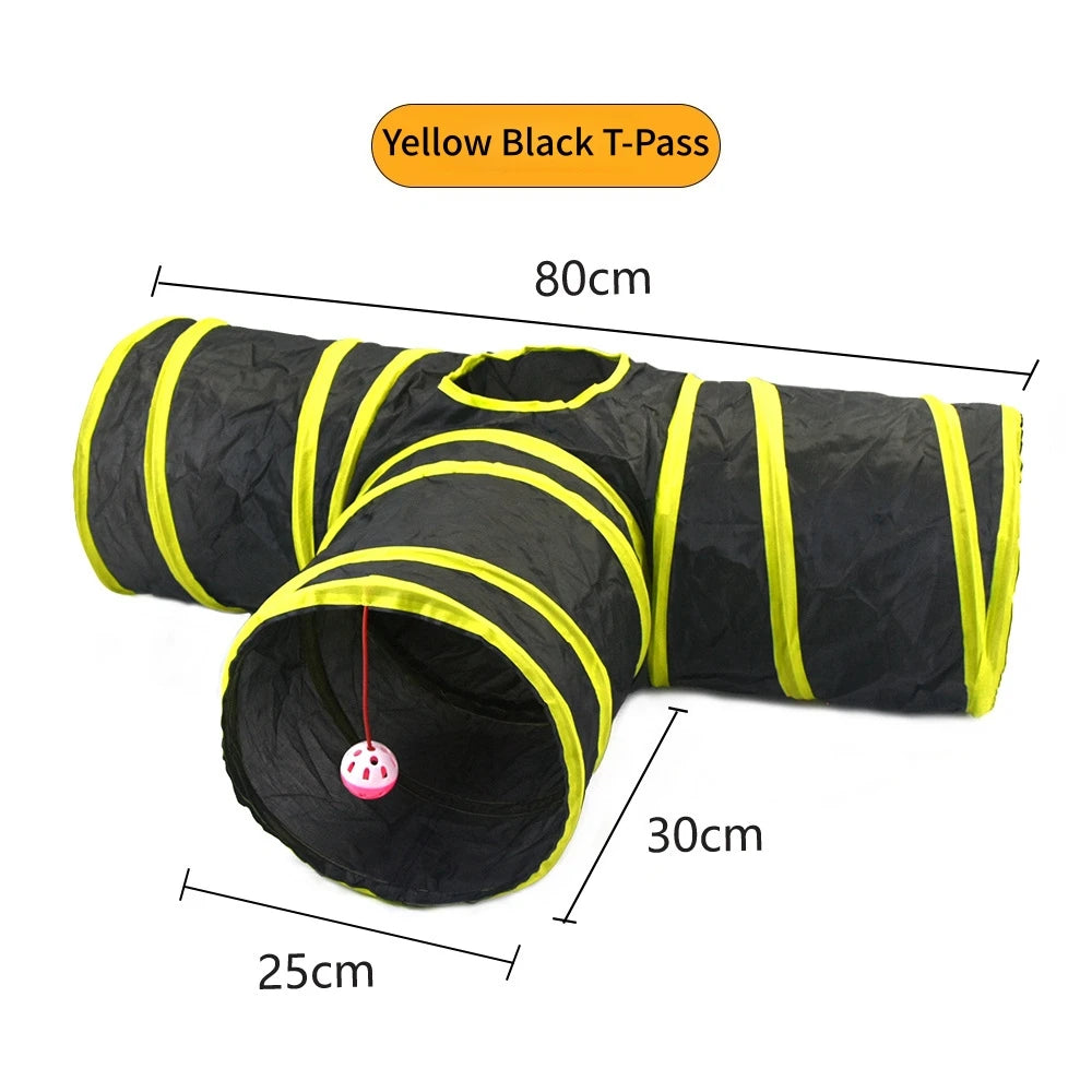 Cat Tunnel Toy — Foldable Crinkle Play Tube