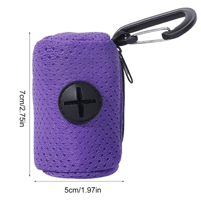 Dog Poop Bag Dispenser — Clip-On Leash Attachment