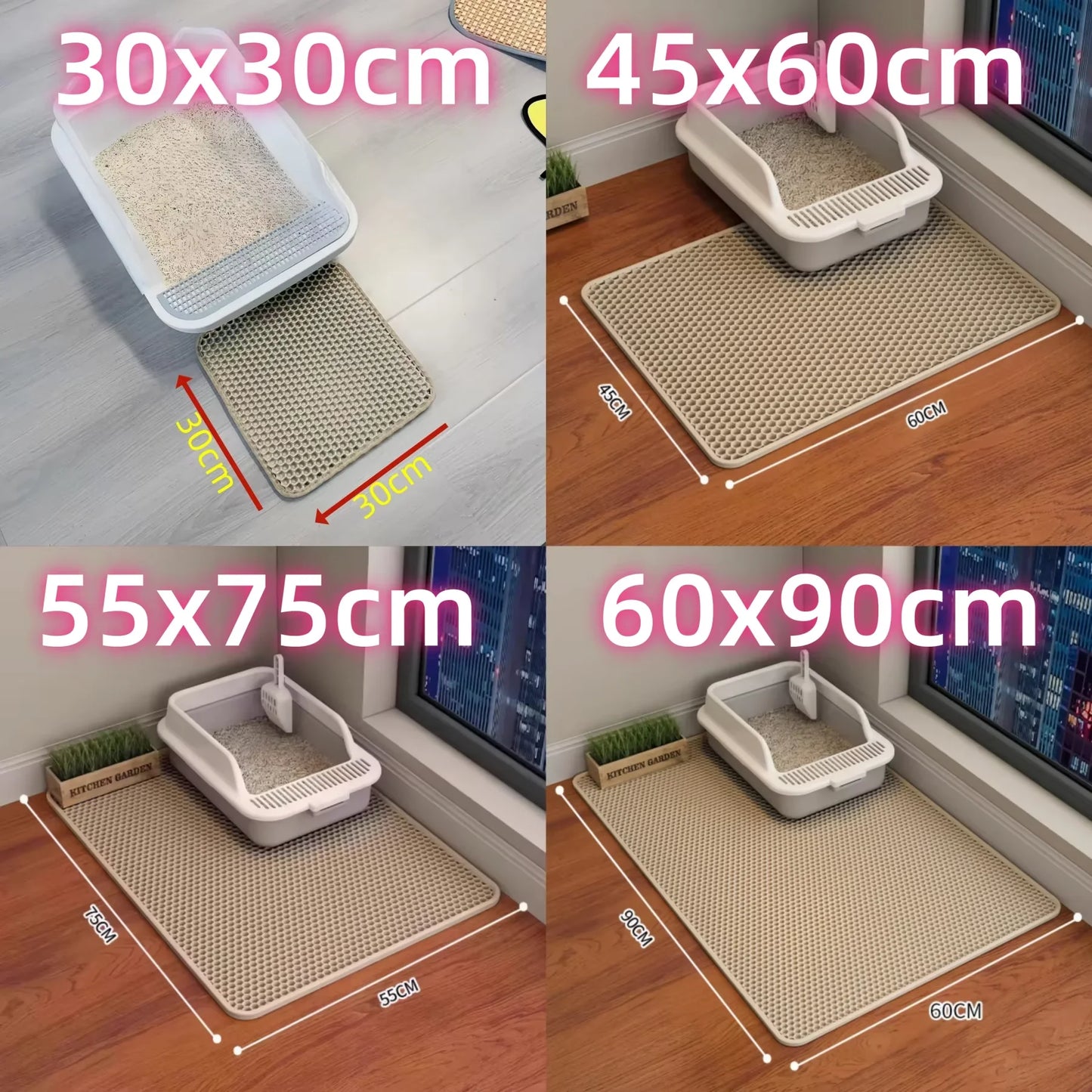 Cat Litter Mat — Double-Layer Waterproof Trapping Mat