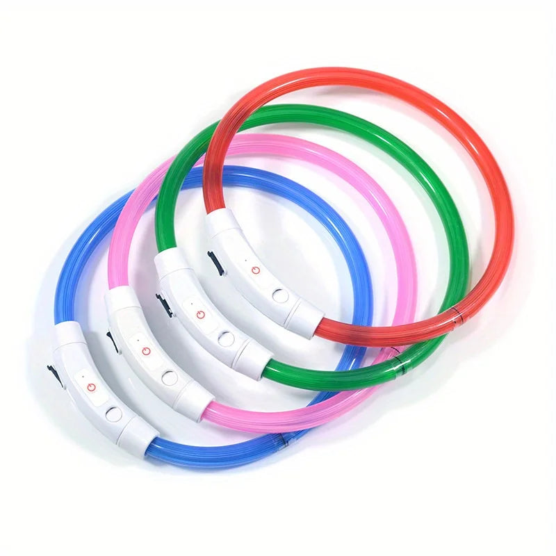 LED Safety Dog Collar — USB Rechargeable Glow
