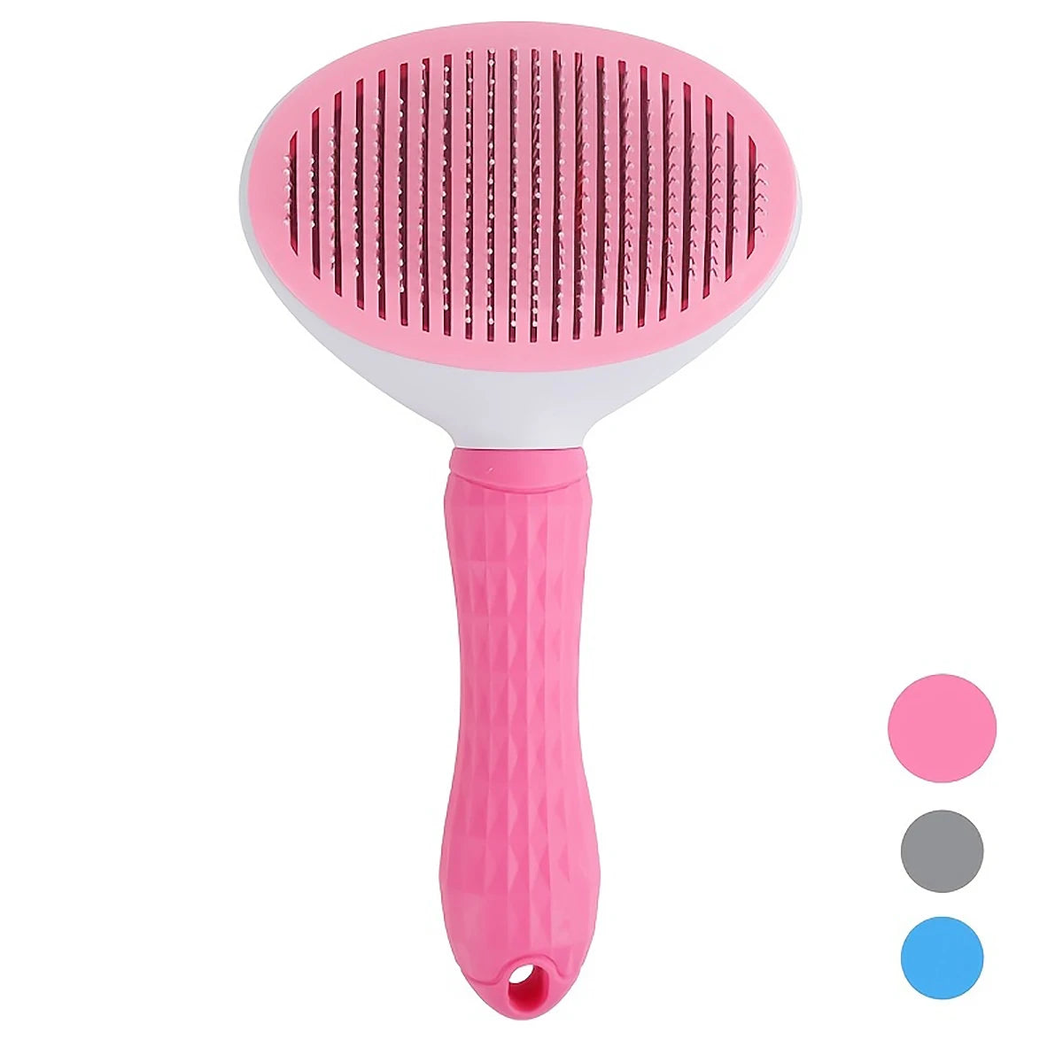 Self-Cleaning Slicker Brush — One-Click Hair Release