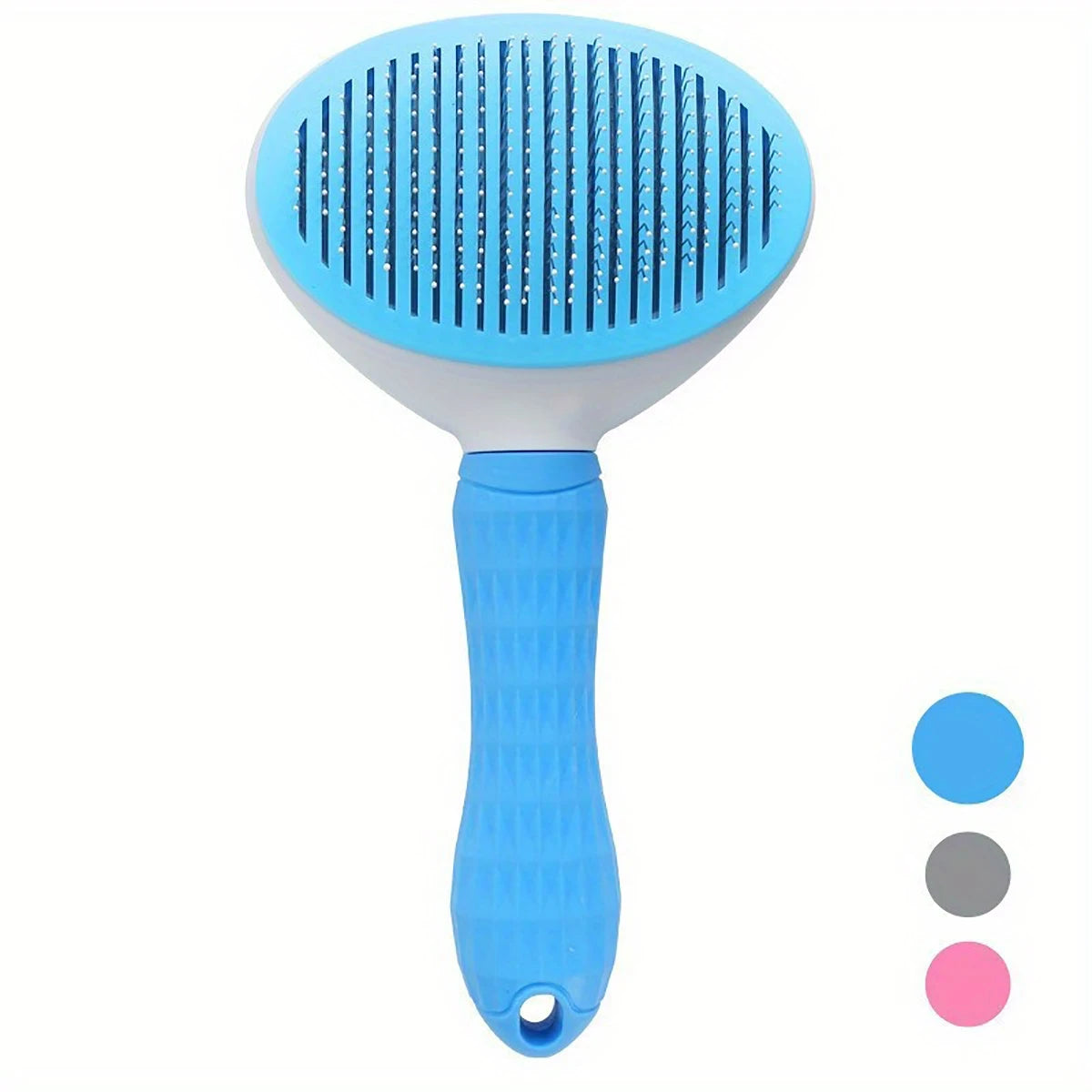 Self-Cleaning Slicker Brush — One-Click Hair Release