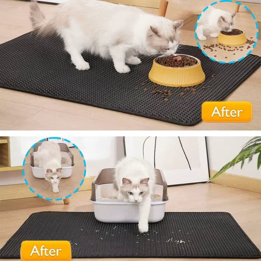 Cat Litter Mat — Double-Layer Waterproof Trapping Mat