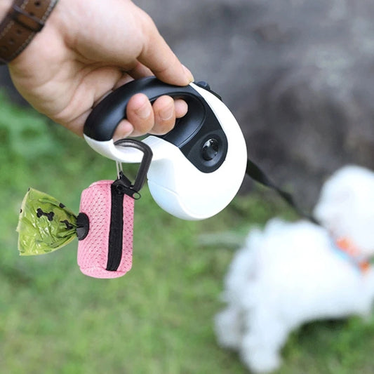 Dog Poop Bag Dispenser — Clip-On Leash Attachment