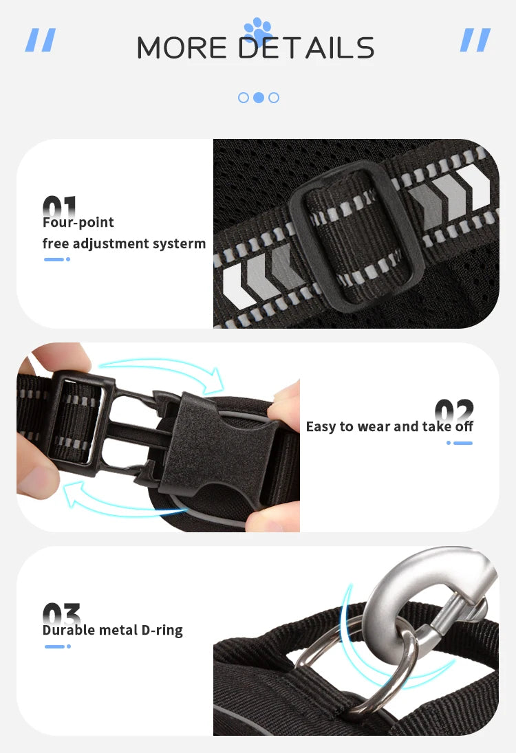 No-Pull Dog Harness — Reflective & Adjustable