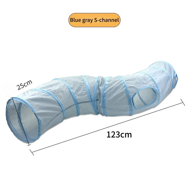 Cat Tunnel Toy — Foldable Crinkle Play Tube