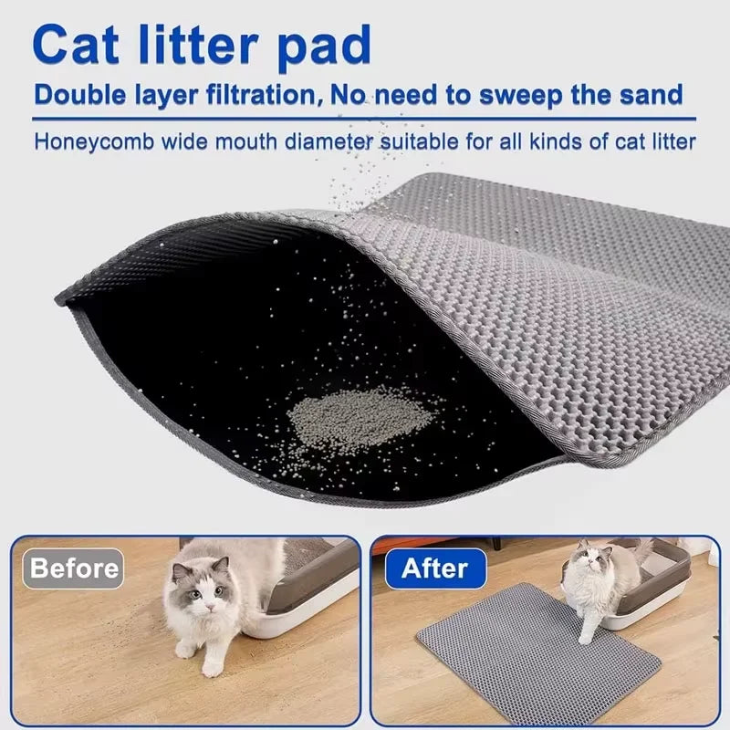 Cat Litter Mat — Double-Layer Waterproof Trapping Mat
