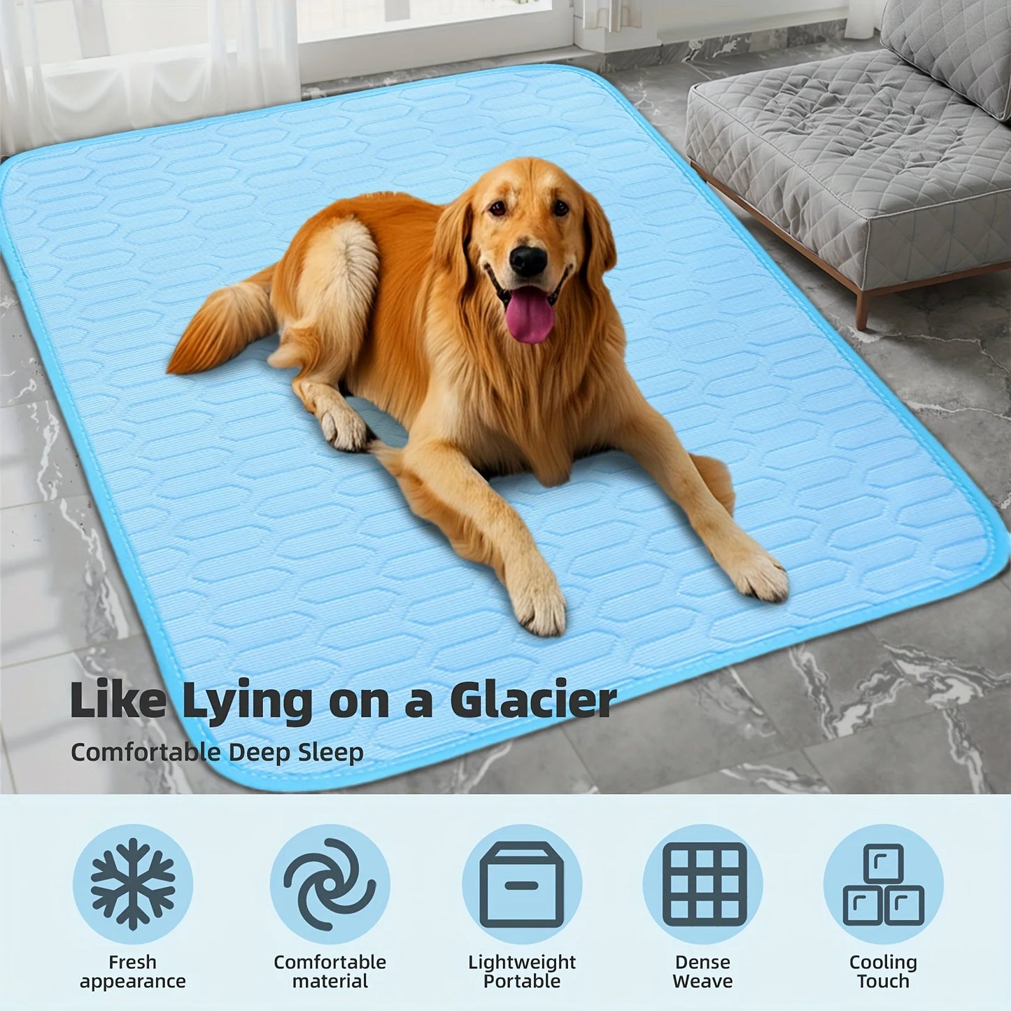 Dog Cooling Mat — Self-Cooling Gel Pad