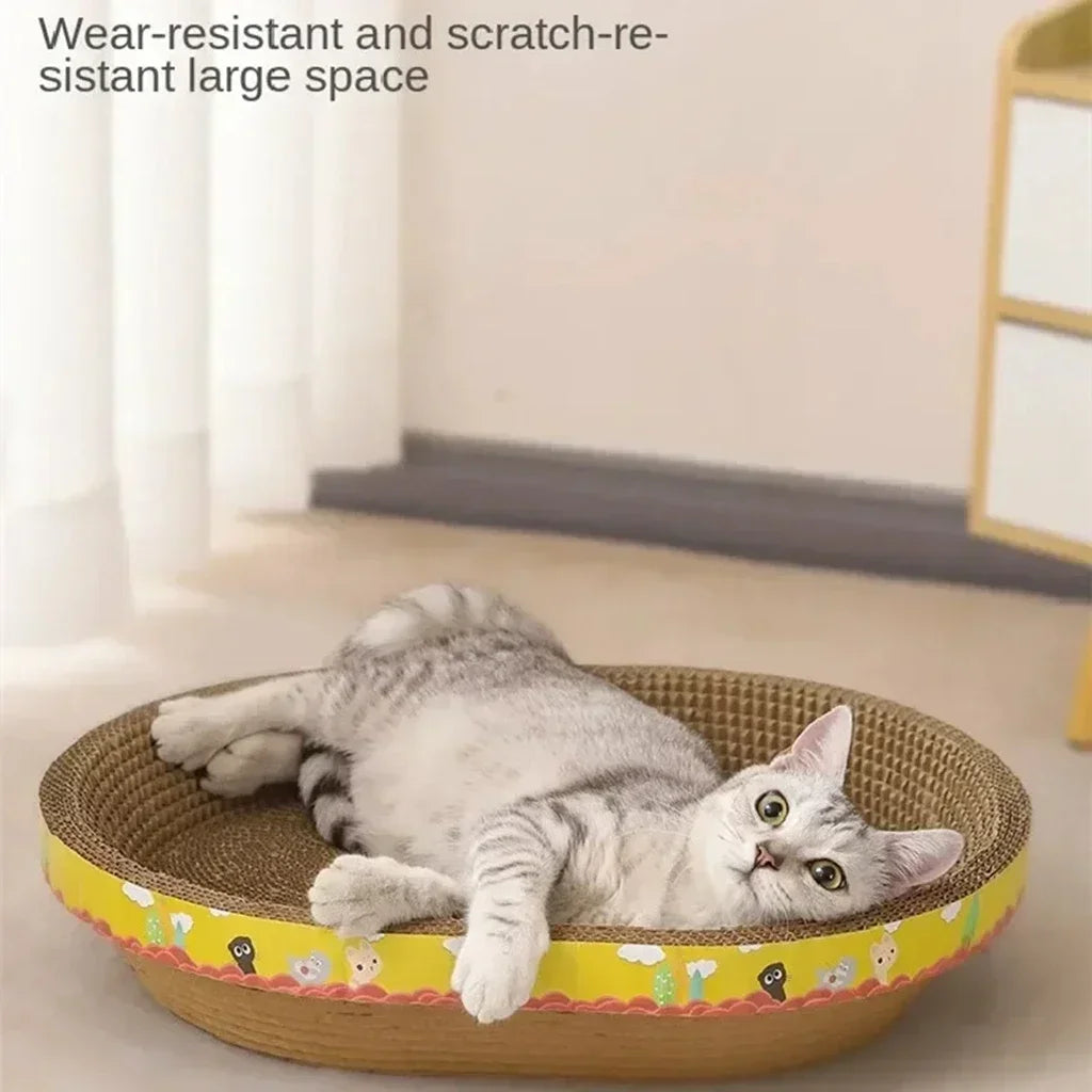 Cat Cardboard Scratcher — Corrugated Lounge Pad