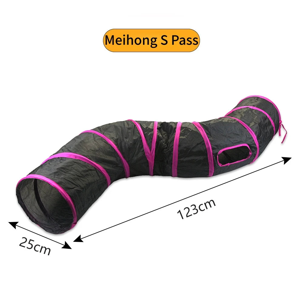 Cat Tunnel Toy — Foldable Crinkle Play Tube