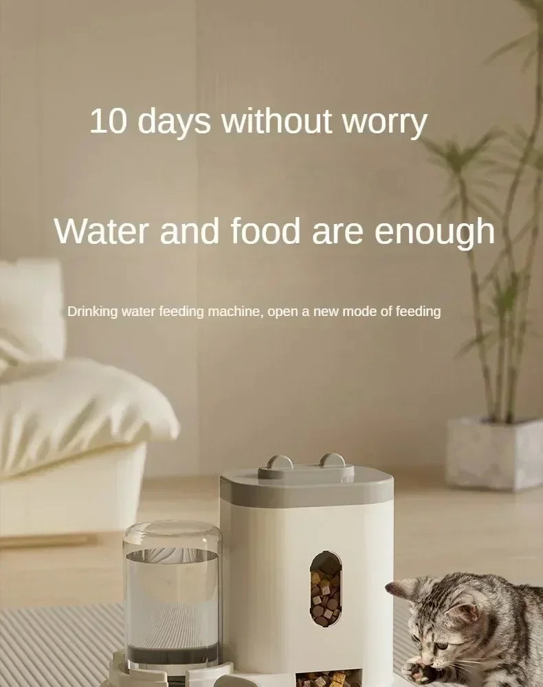 Automatic Pet Feeder & Water Fountain — 2L Combo