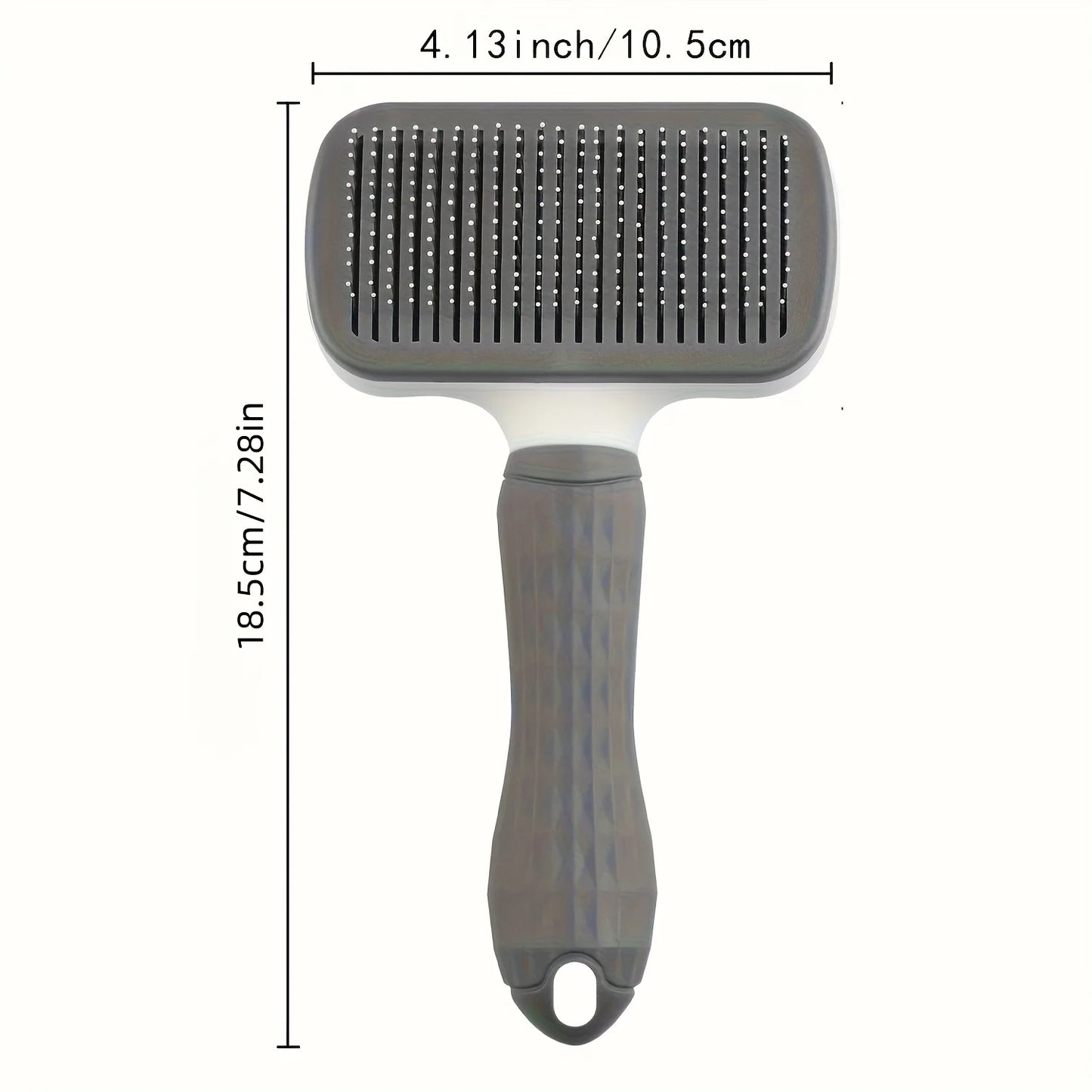 Self-Cleaning Slicker Brush — One-Click Hair Release
