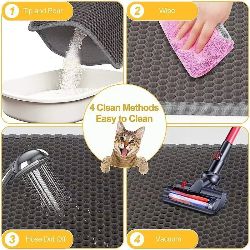Cat Litter Mat — Double-Layer Waterproof Trapping Mat